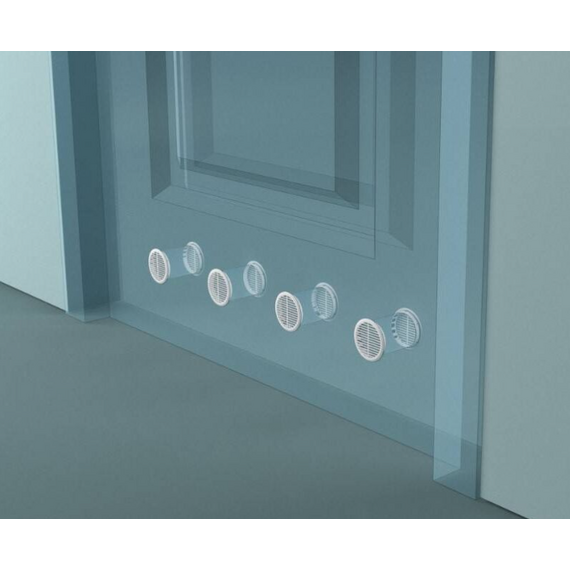 4elementsGrila de ventilatie cu flansa pentru usa ProMistral D50 (4 bucati) White, изображение 6