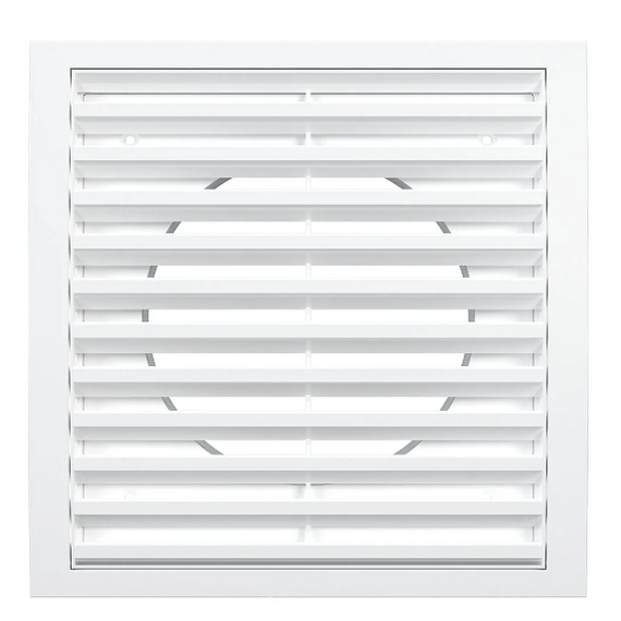 Вытяжная вентиляционная решетка из АБС-пластика с фланцем Mistral 20x20 D150 White, изображение 2