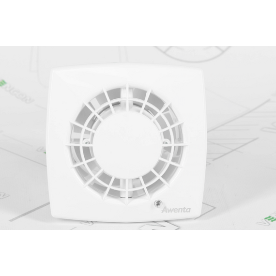 Осевой вытяжной вентилятор 4-х скоростной Awenta Vega WGB100CTR D100 White, изображение 2