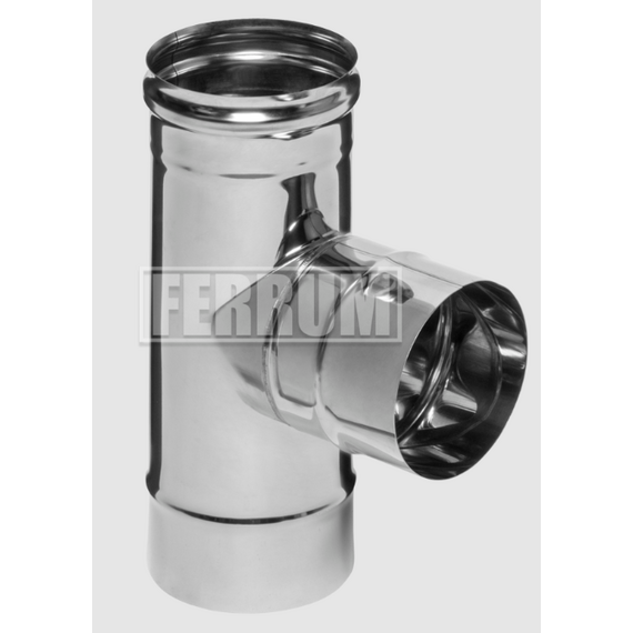 4elementsTeu la 90° pentru cos de fum mono perete Ferrum D180 (0,5 mm), изображение 4