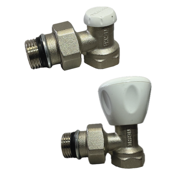 4elementsSet pentru radiator (tur+retur) 15 x 1/2" cu garnitură de etanșare Tiemme