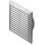 Вытяжная вентиляционная решетка с сеткой и фланцем Awenta Classic T40 17x17 White, изображение 2