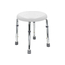 Табурет для ванной Go белый с регулировкой по высоте прорезиненный алюминий