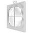 Вытяжная вентиляционная решетка из АБС-пластика с рамкой и сеткой Mistral 21х21 White, изображение 3