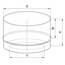 4elementsЗаглушка с отверстием для дымохода Ferrum (430/0,5) D180x280, изображение 4