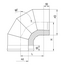 4elementsСэндвич-колено для дымохода 90° Ferrum (430/0,8мм) D115х200, изображение 7