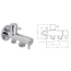 4elementsRobinet colțar cu 2 ieșiri 1/2" x 1/2" Genebre, изображение 2