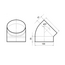 4elementsCot rotund ventilatie la 45 ° Era 16ККП D160, изображение 5
