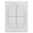 4elementsGrila pentru ventilatie din ABS-plastic cu cadru si plasa Era 1825П 18х25 White