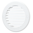 4elementsGrila pentru ventilatie rotunda cu flansa Aluvent 145/100KF D100 White