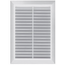 Вытяжная вентиляционная решетка с сеткой и фланцем Awenta Classic T26 16.5х23.5 White