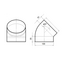 4elementsCot rotund ventilatie la 45 ° Era 16ККП D160, изображение 5