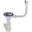 Сифон для мойки 3 1/2" х 40 с круглым переливом белый, Aquant, изображение 8