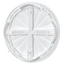Регулируемая вытяжная вентиляционная решетка Mistral D180 (фланец D90-160) White, изображение 4
